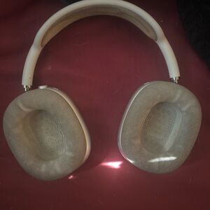 Premium Over-Ear Headphones - Cream and Gray